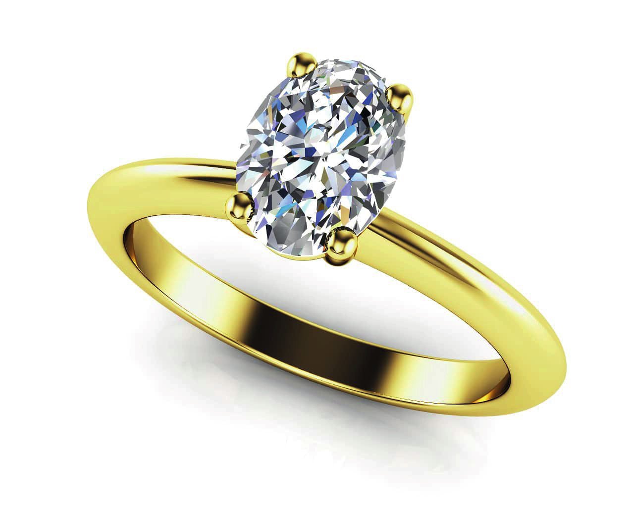 Oval Solitaire Yellow